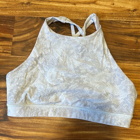 Lululemon Energy Bra High Neck Size 8 Future Oasis Grey Multi - Picture 5 of 7